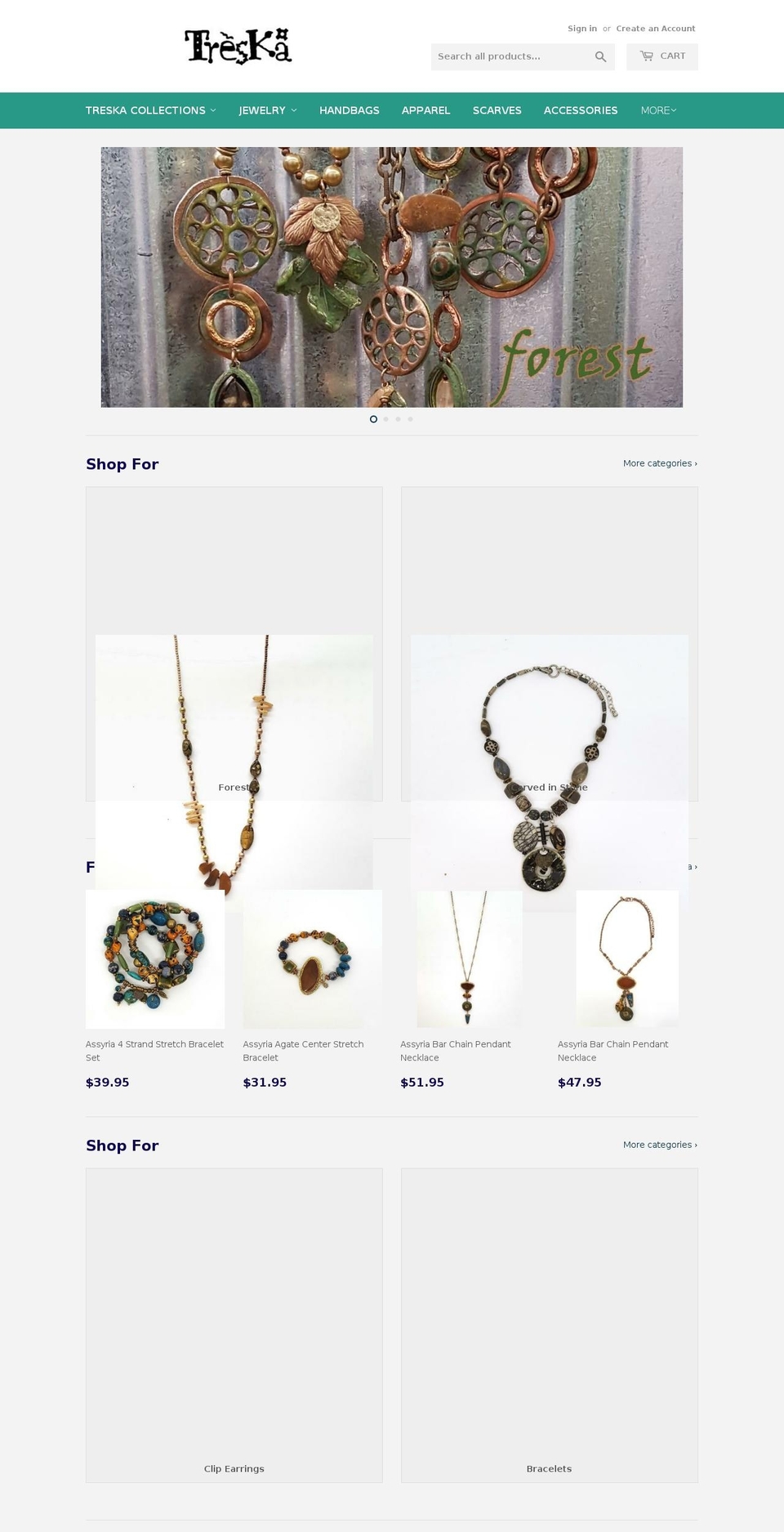 treskainc.com — Shopify storefront screenshot