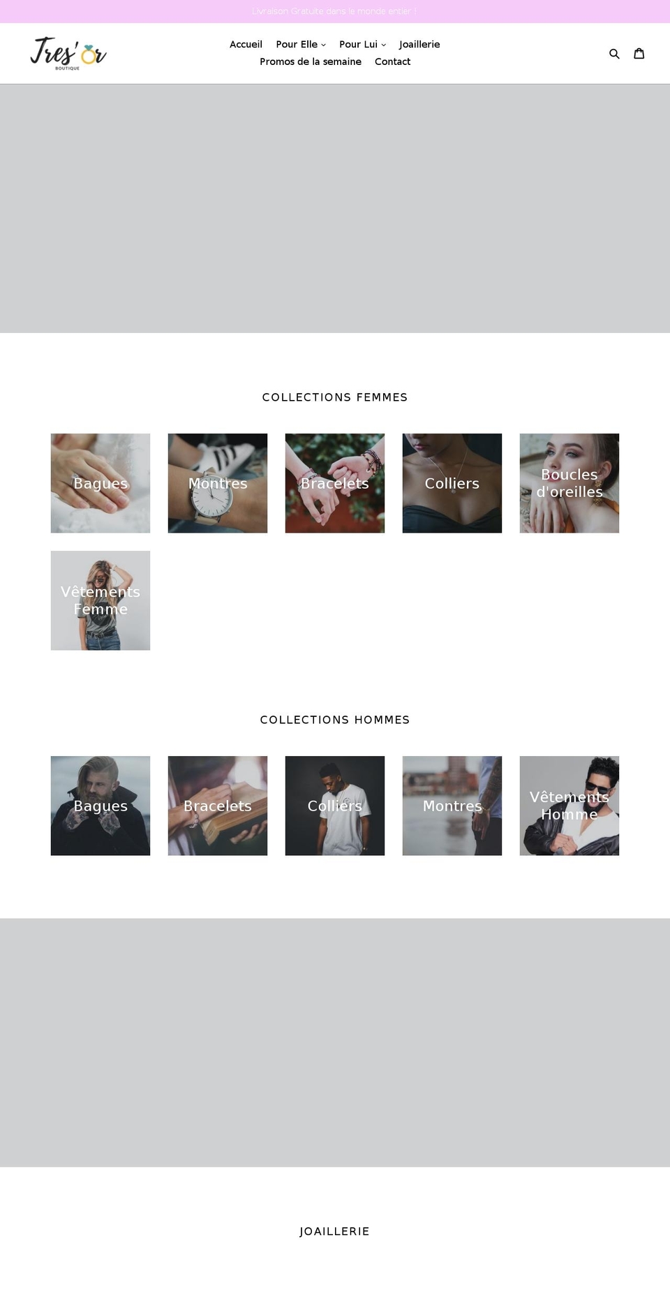 tresor-boutique.com shopify website screenshot