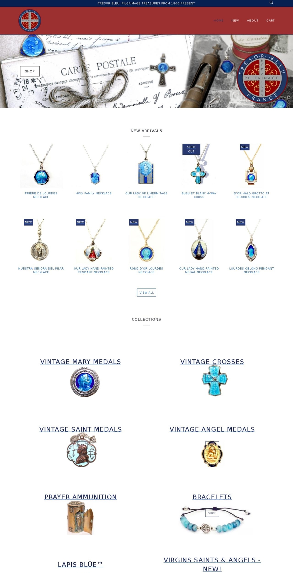 tresorbleu.com — Shopify storefront screenshot