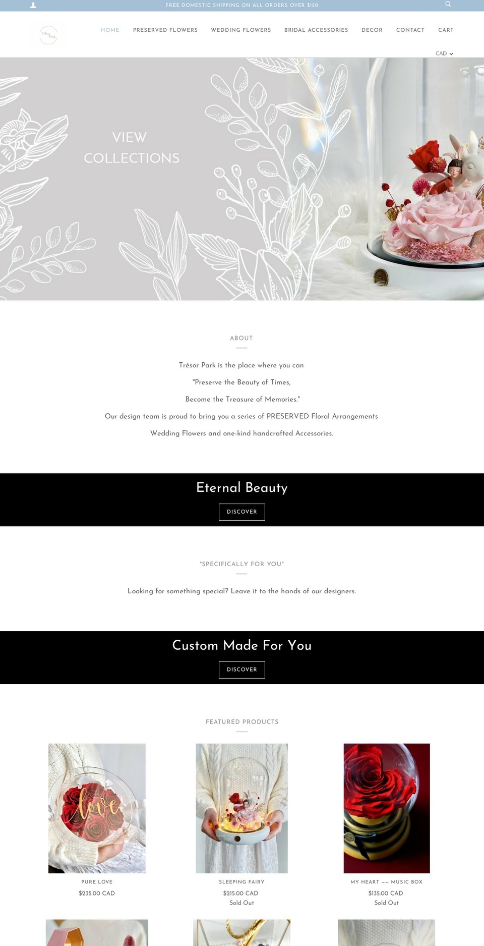 Tresor Park 1.0 Shopify theme site example tresorpark.ca