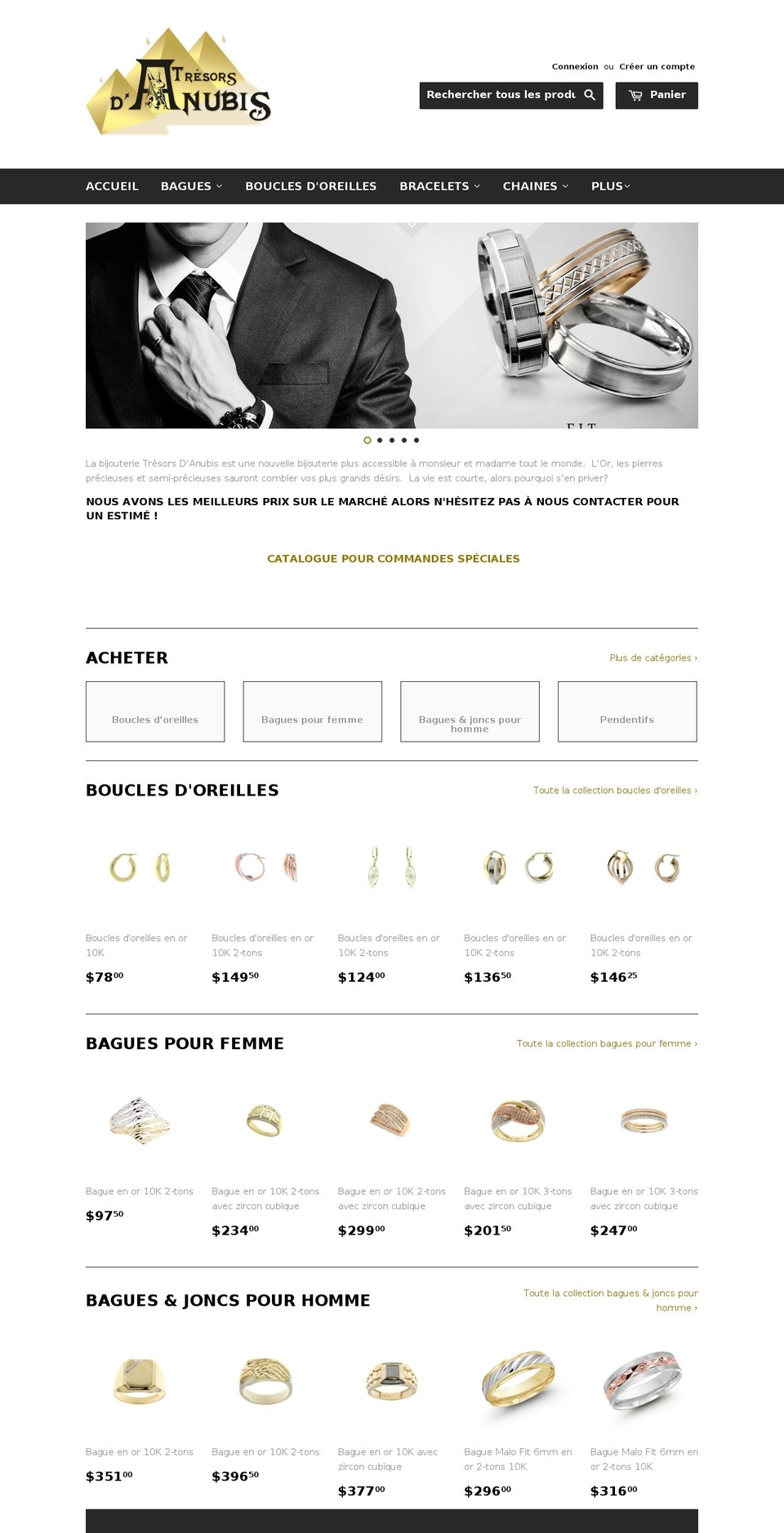 Beta Shopify theme site example tresorsdanubis.com