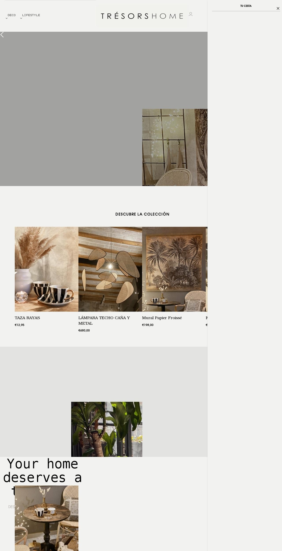 tresorshome.com shopify website screenshot