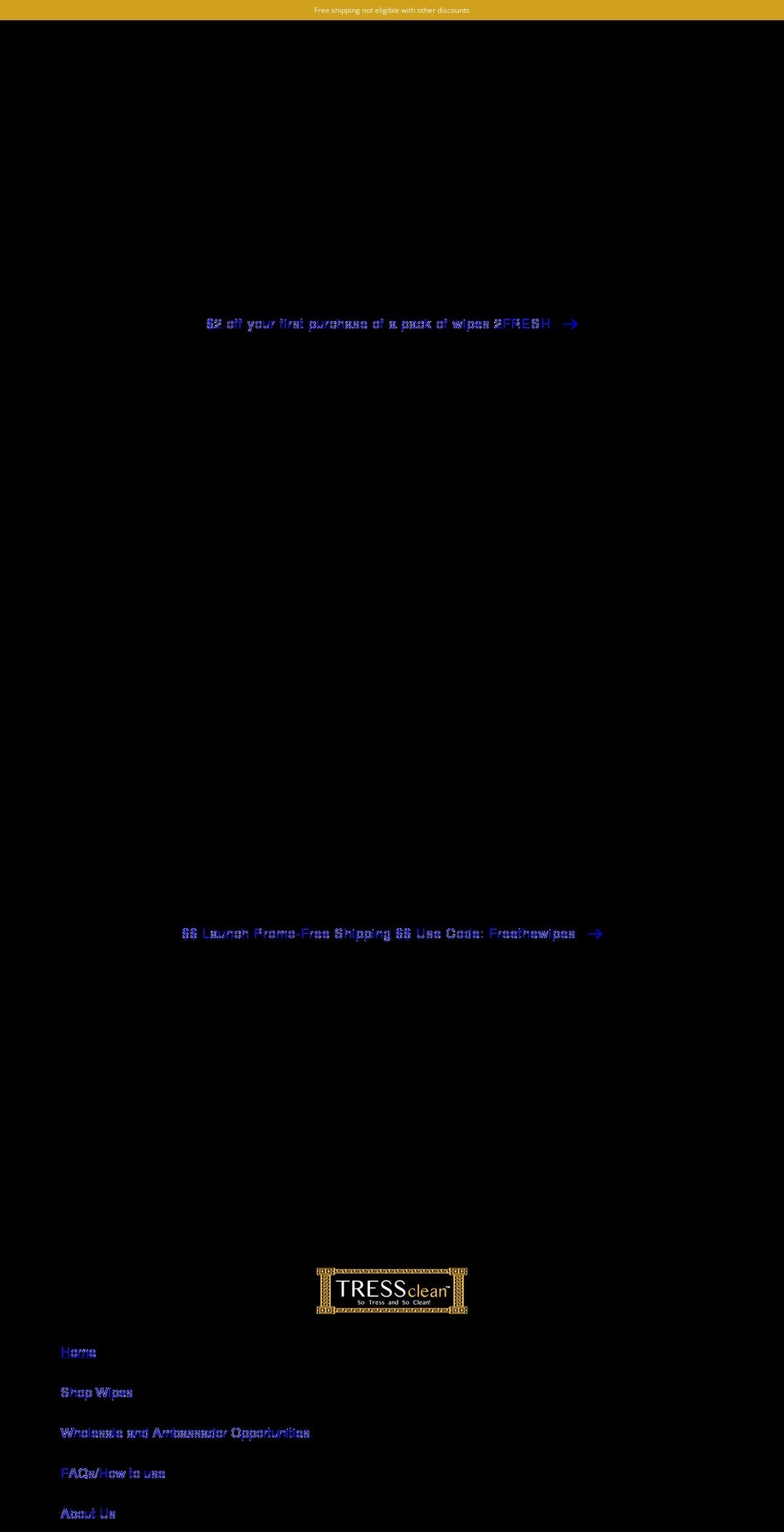 tressclean.com shopify website screenshot