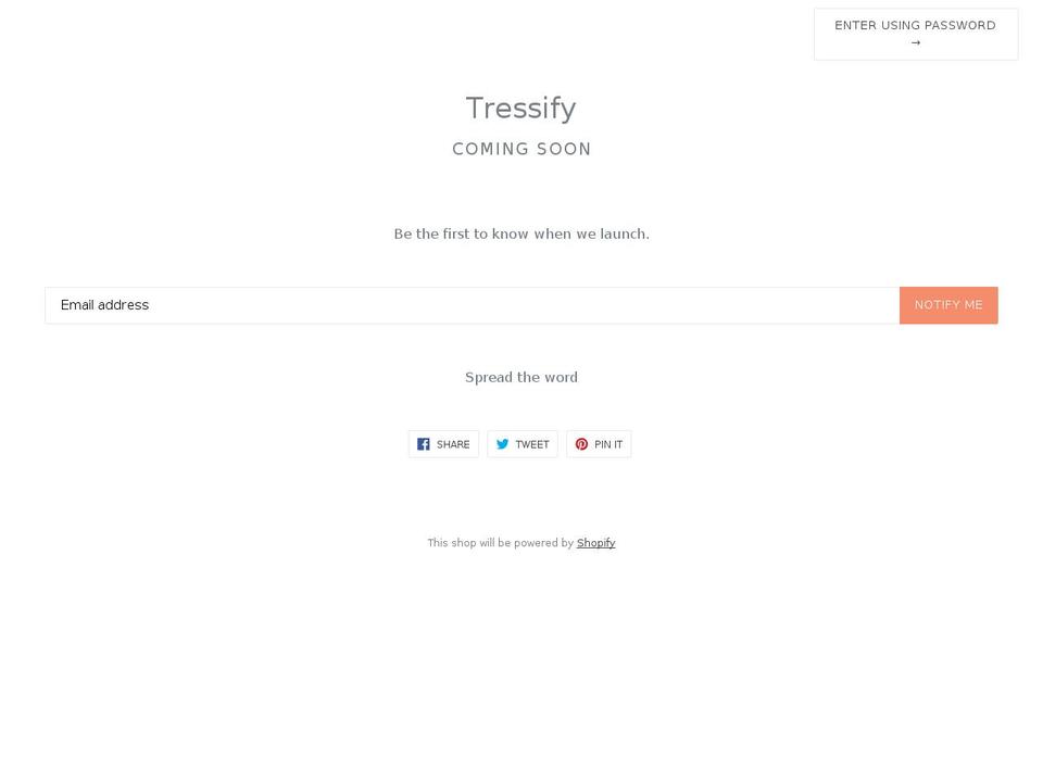 tressify.com — Shopify storefront screenshot