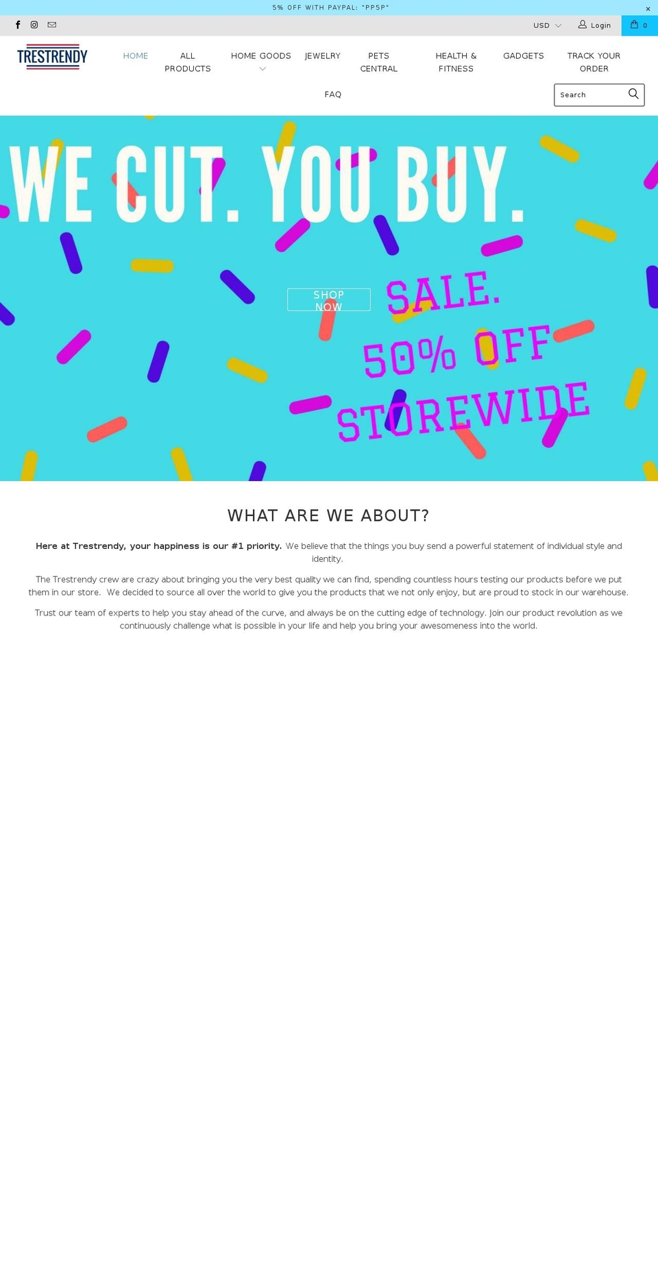 trestrendy.com — Shopify storefront screenshot