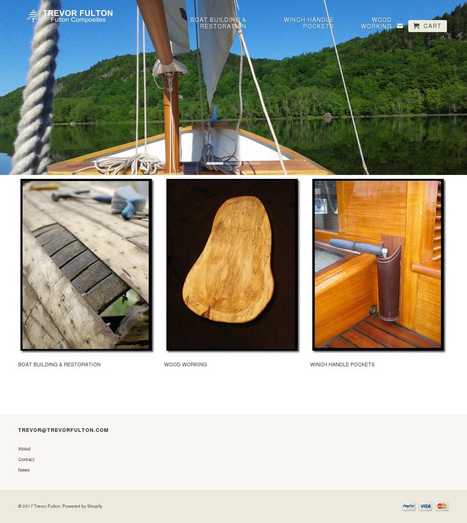 trevorfulton.com shopify website screenshot