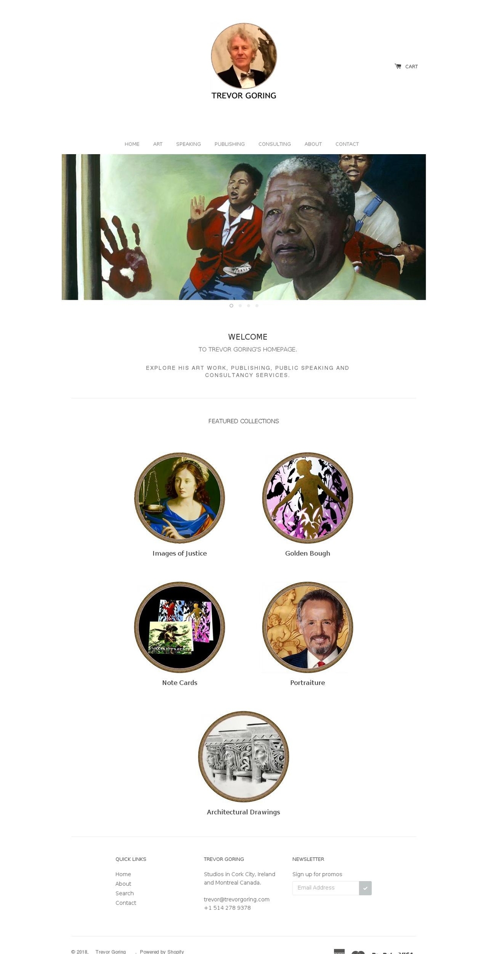 trevorgoring.com shopify website screenshot