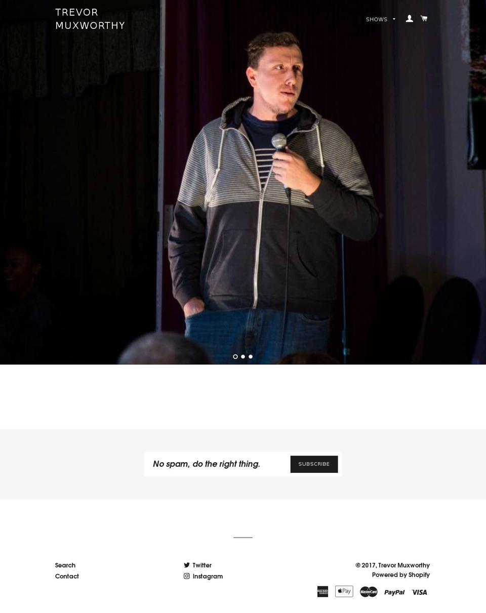trevormux.com shopify website screenshot