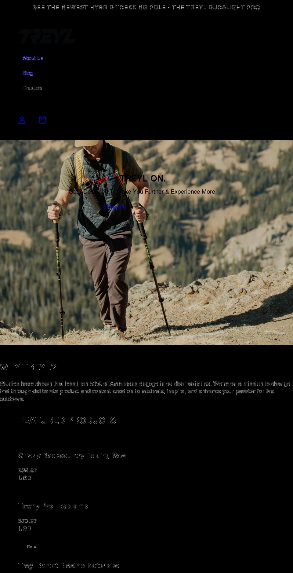 treyl.com shopify website screenshot