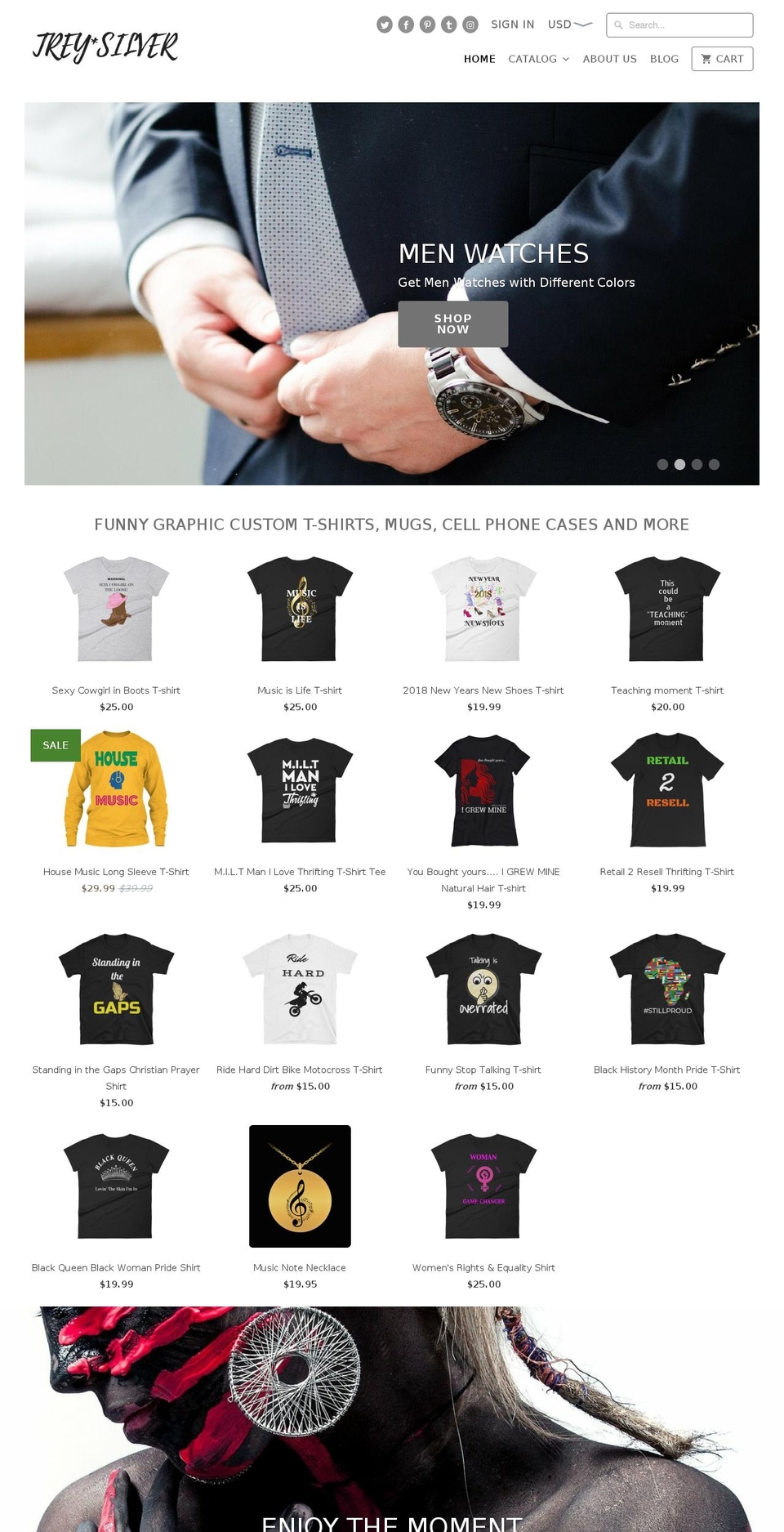 treysilver.com shopify website screenshot