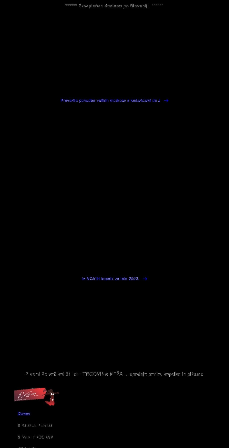 trgovina-neza.myshopify.com shopify website screenshot