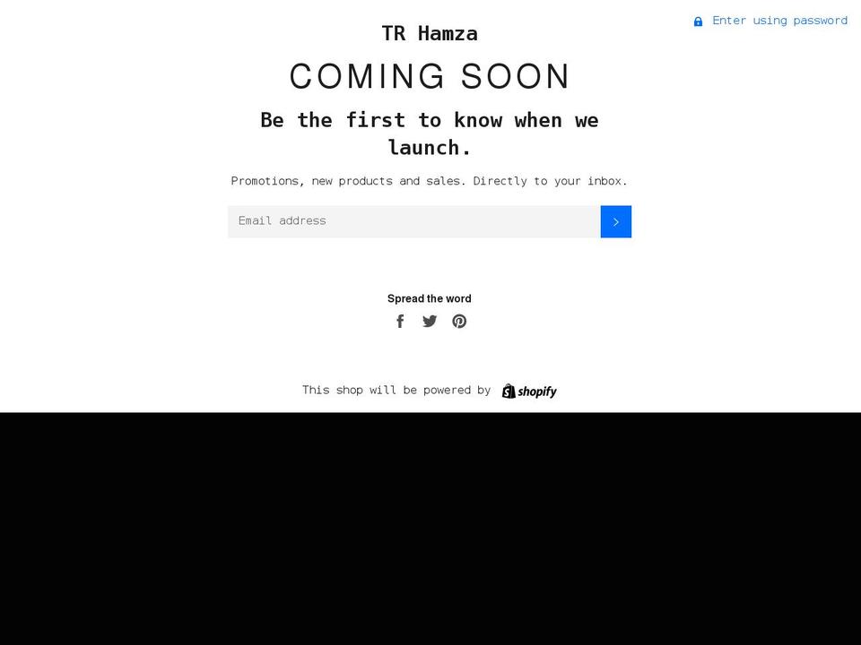 trhamza.com shopify website screenshot