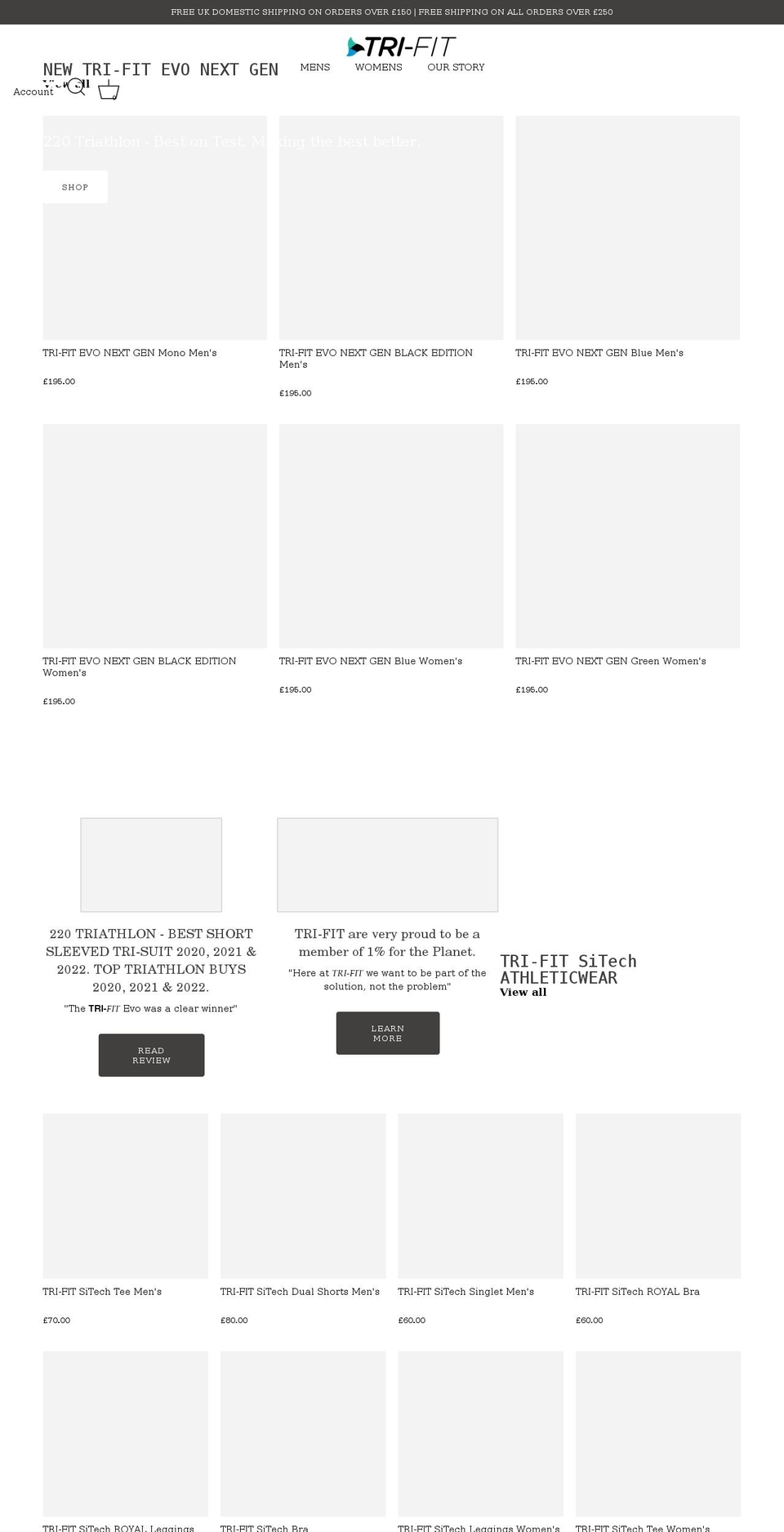 tri-fit.co.uk shopify website screenshot
