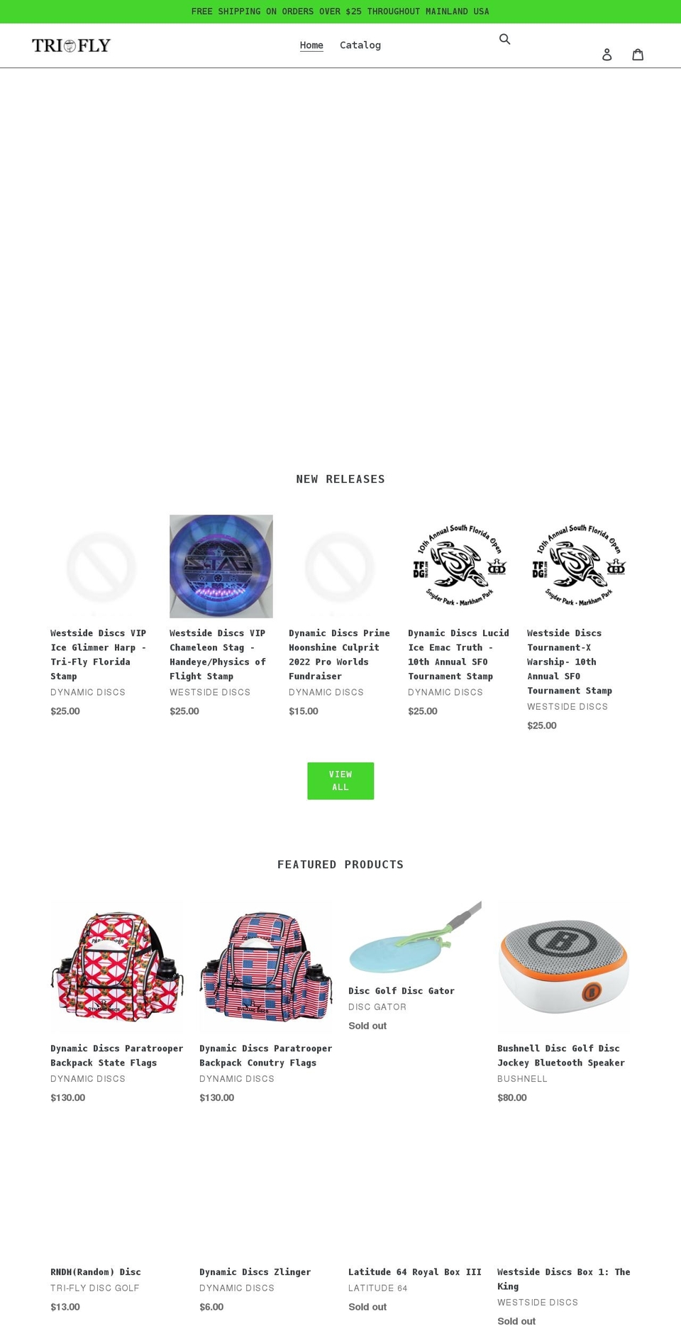 tri-fly.com shopify website screenshot