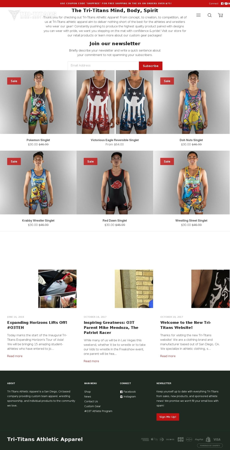 tri-titans.com — Shopify storefront screenshot