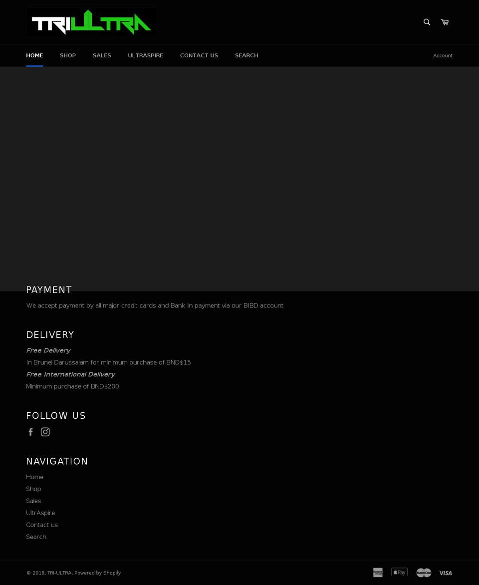 tri-ultra.com shopify website screenshot