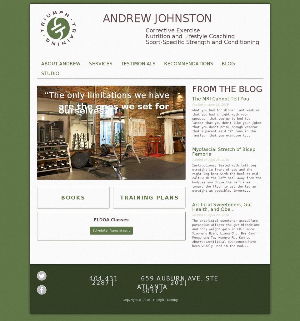 tri-umphtraining.com — Shopify storefront screenshot