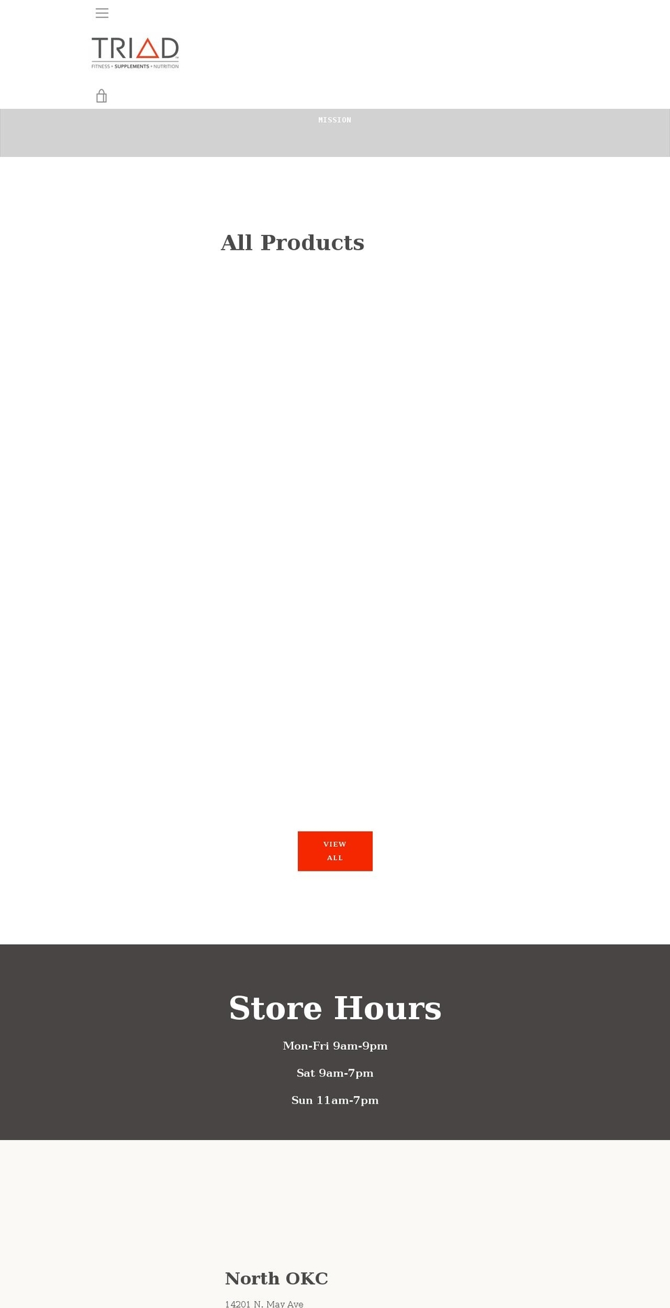 triadfsn.com shopify website screenshot