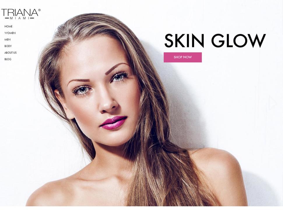 trianamiamiskincare.com shopify website screenshot