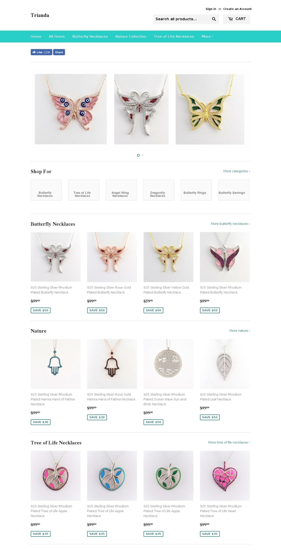 trianda.com — Shopify storefront screenshot