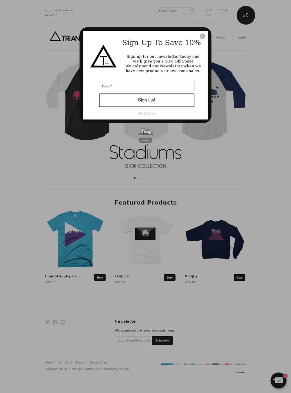 triangle-clothing-co.myshopify.com shopify website screenshot