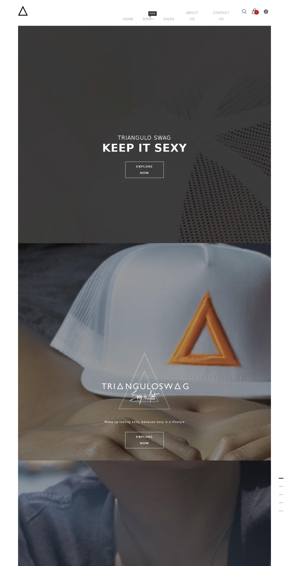 trianguloswag.com shopify website screenshot