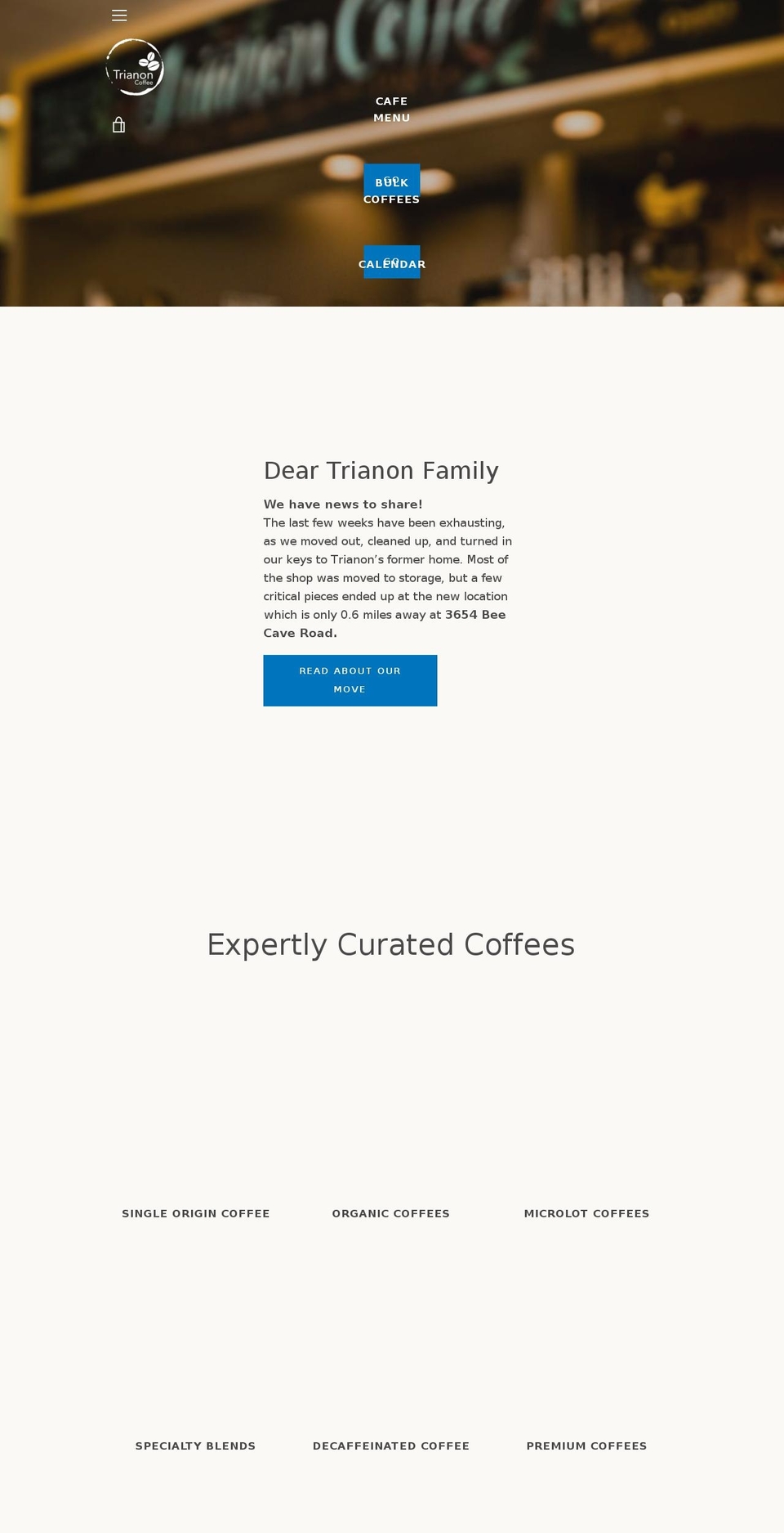 Copy of Trianon Coffee (Narrative-based) Shopify theme site example trianoncoffee.net