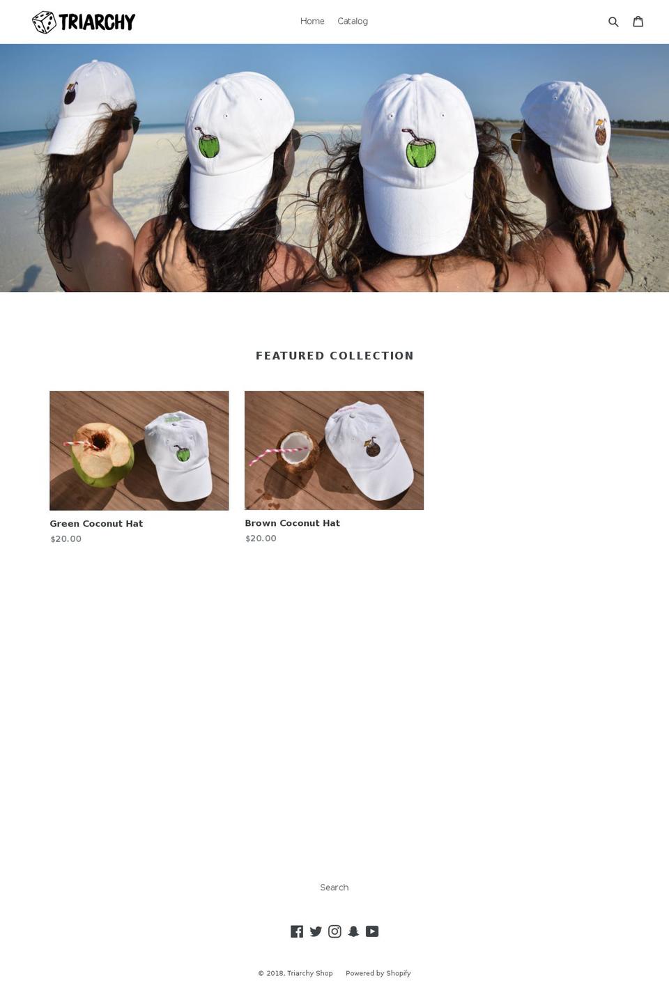 triarchyshop.com — Shopify storefront screenshot