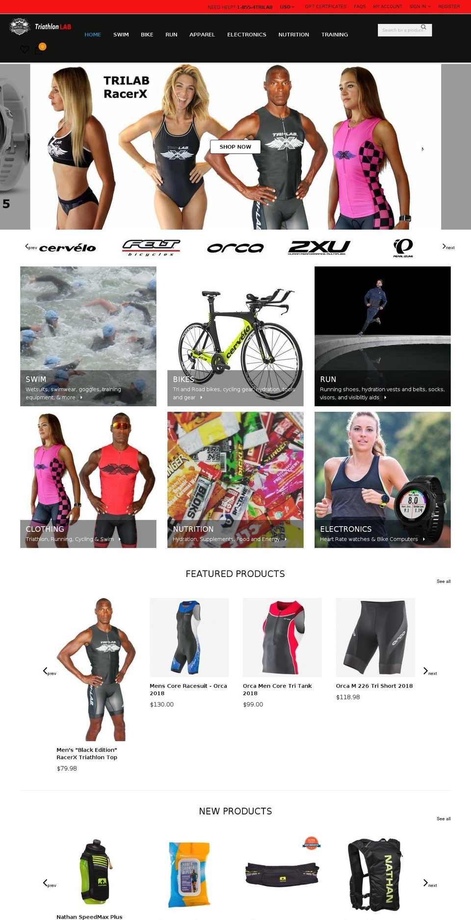 triathlonlab.com shopify website screenshot