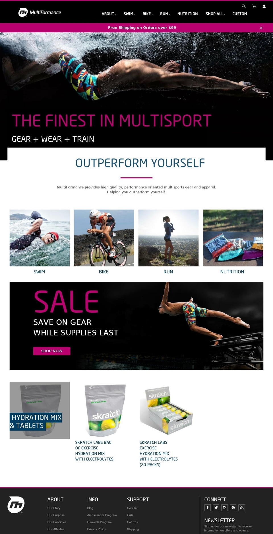 Multiformance Theme Shopify theme site example triathlonmerchant.com