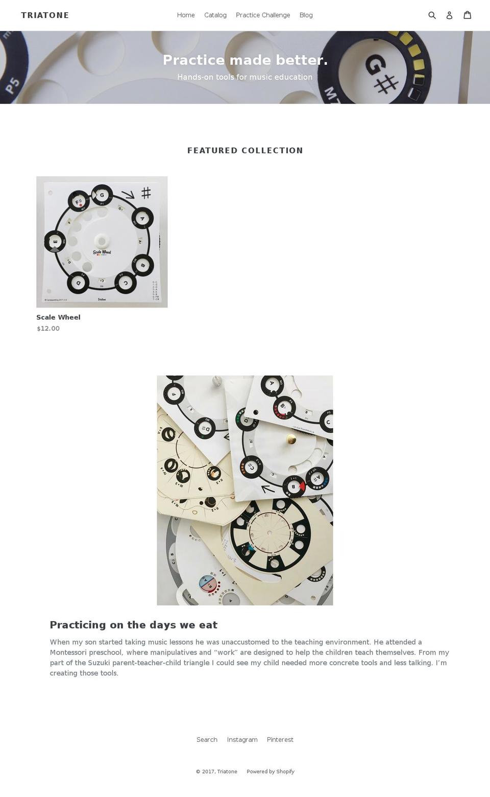 triatone.com shopify website screenshot