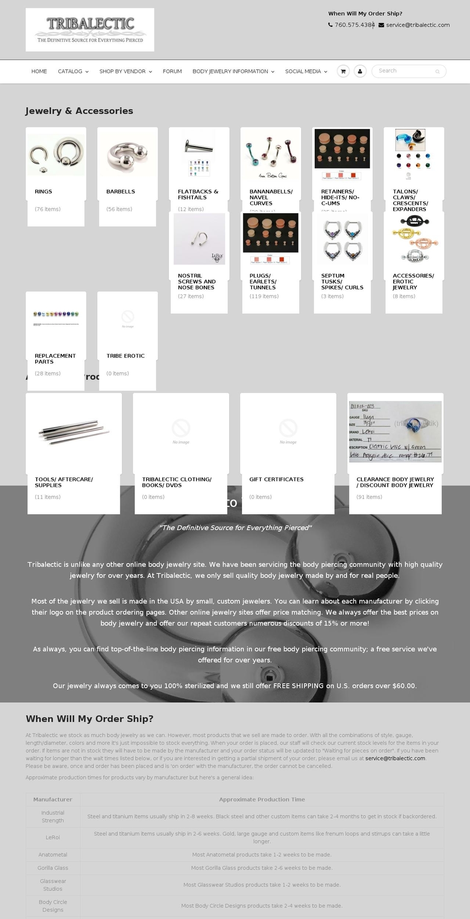 tribalectic.com — Shopify storefront screenshot
