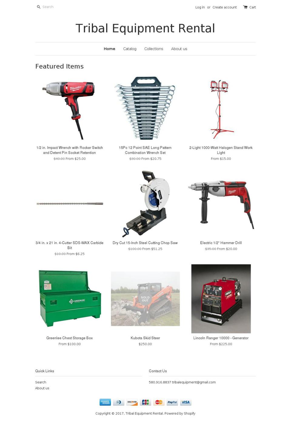 tribalequipment.com shopify website screenshot