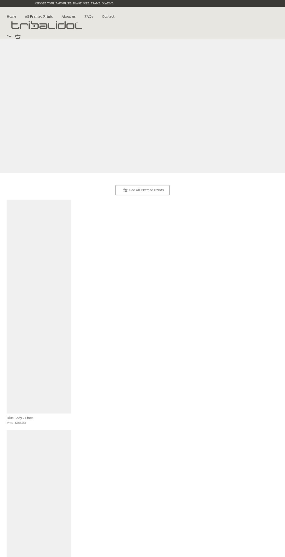 tribalidol.com shopify website screenshot
