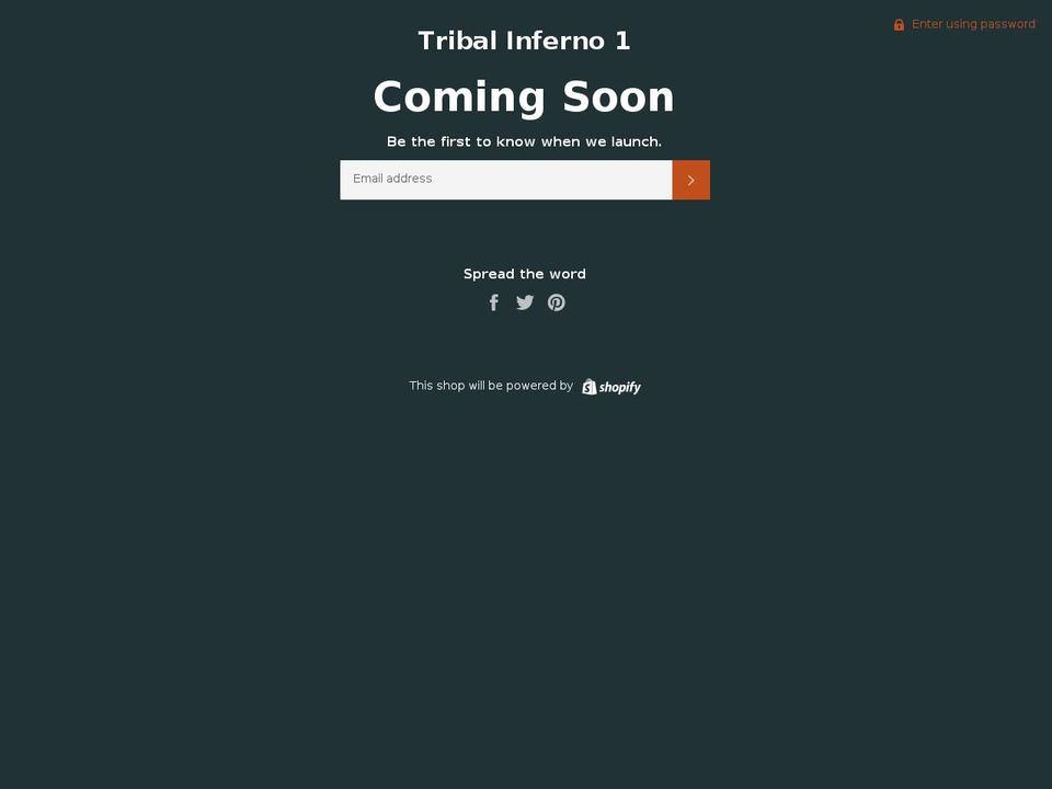 tribalinferno.com shopify website screenshot