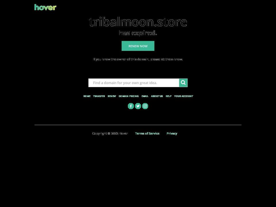 tribalmoon.store shopify website screenshot