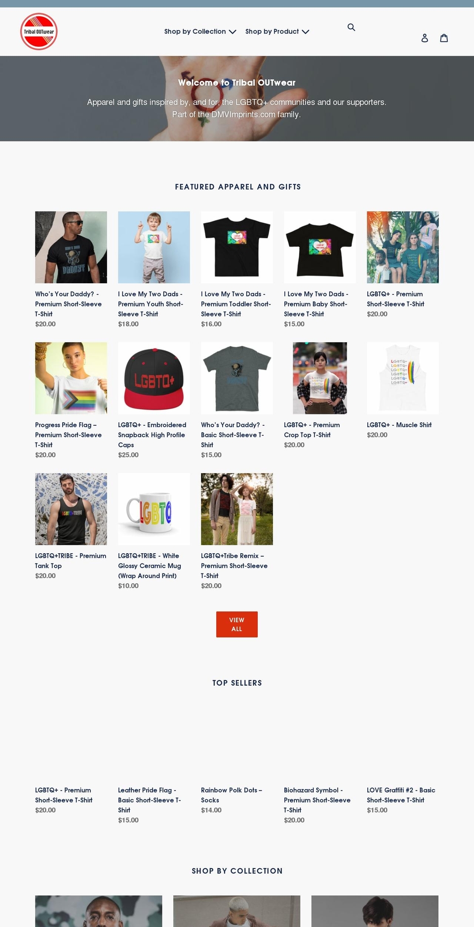 tribaloutwear.com shopify website screenshot
