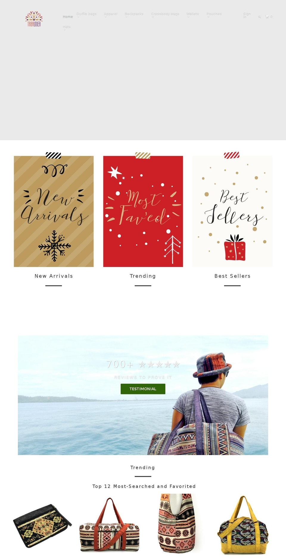 tribalover.com shopify website screenshot