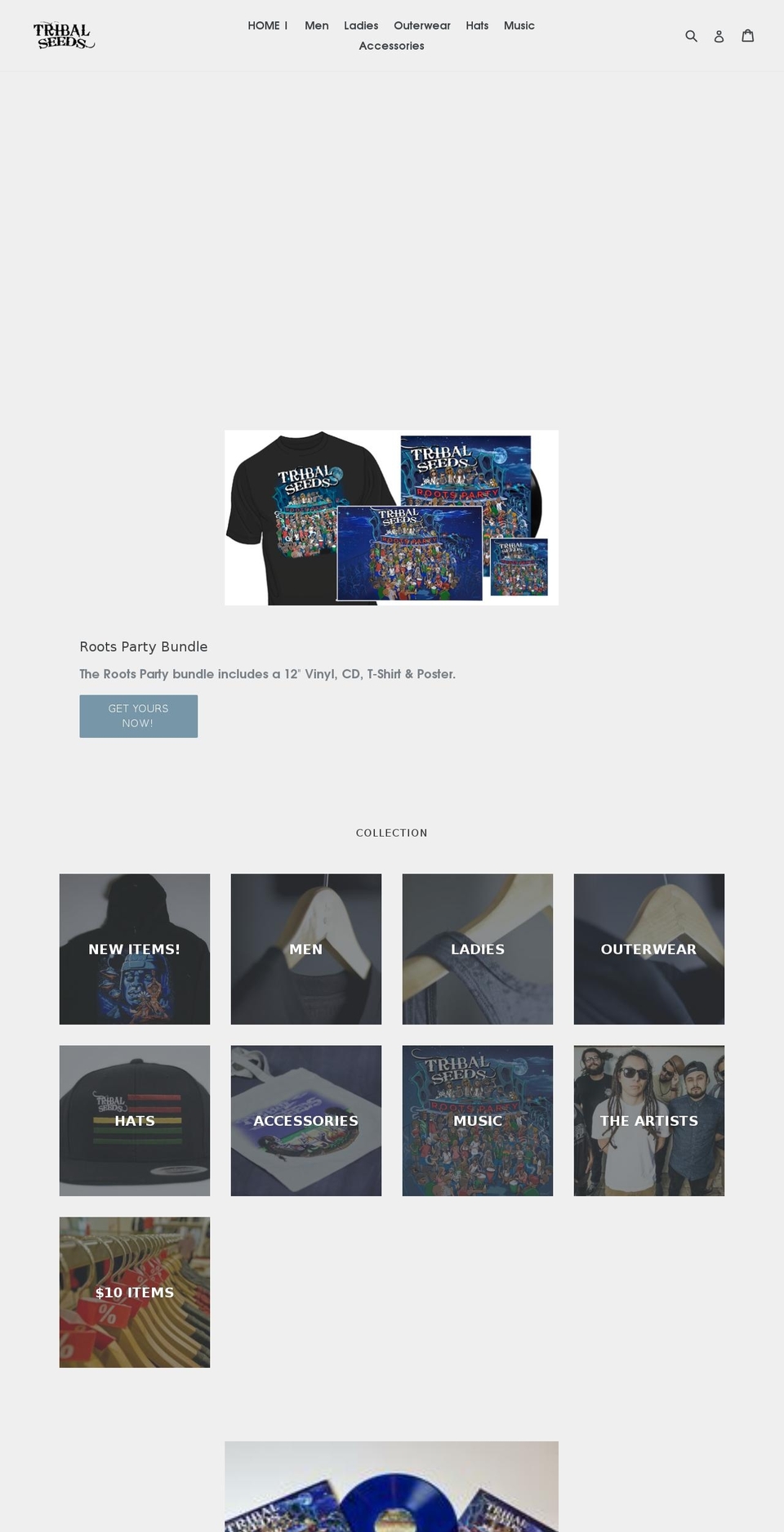 tribalseedsstore.com — Shopify storefront screenshot