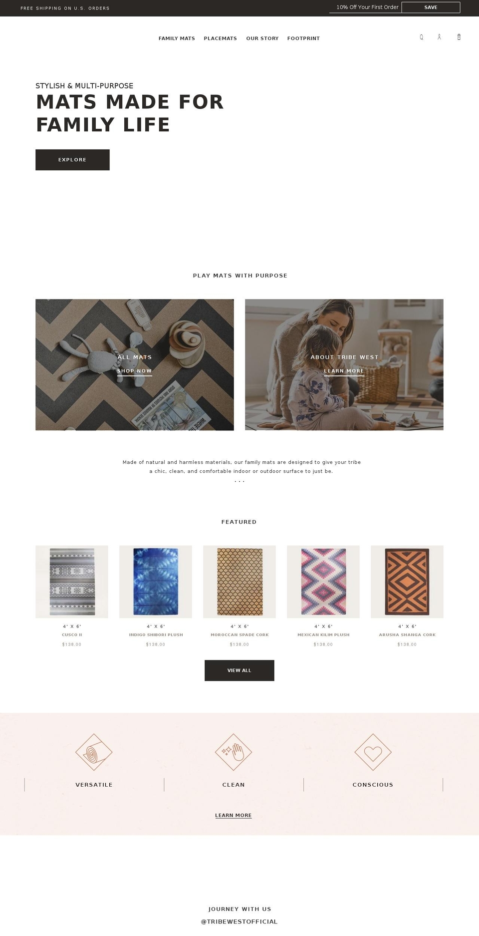 tribe-west.myshopify.com shopify website screenshot