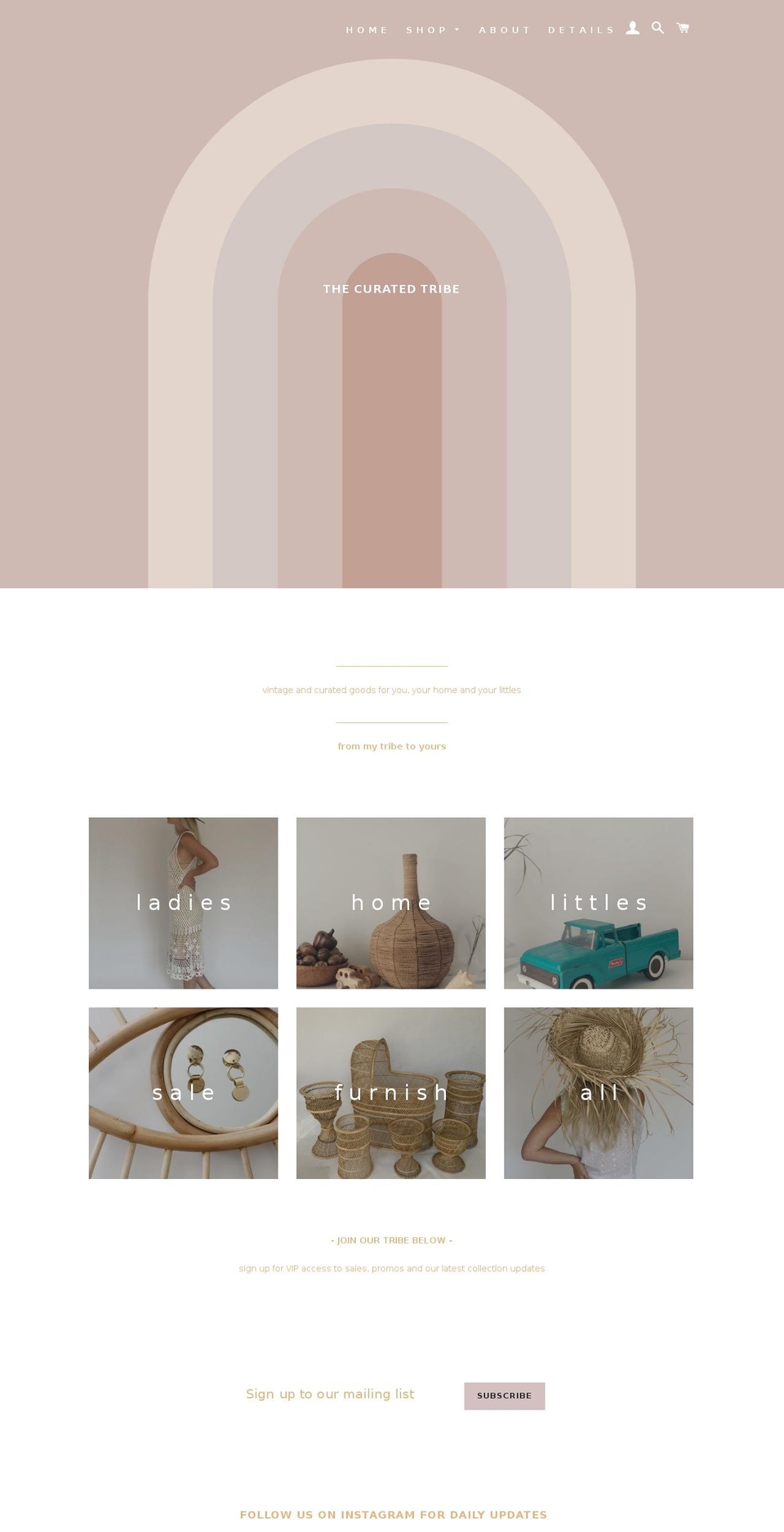 tribeandtrugoods.com — Shopify storefront screenshot