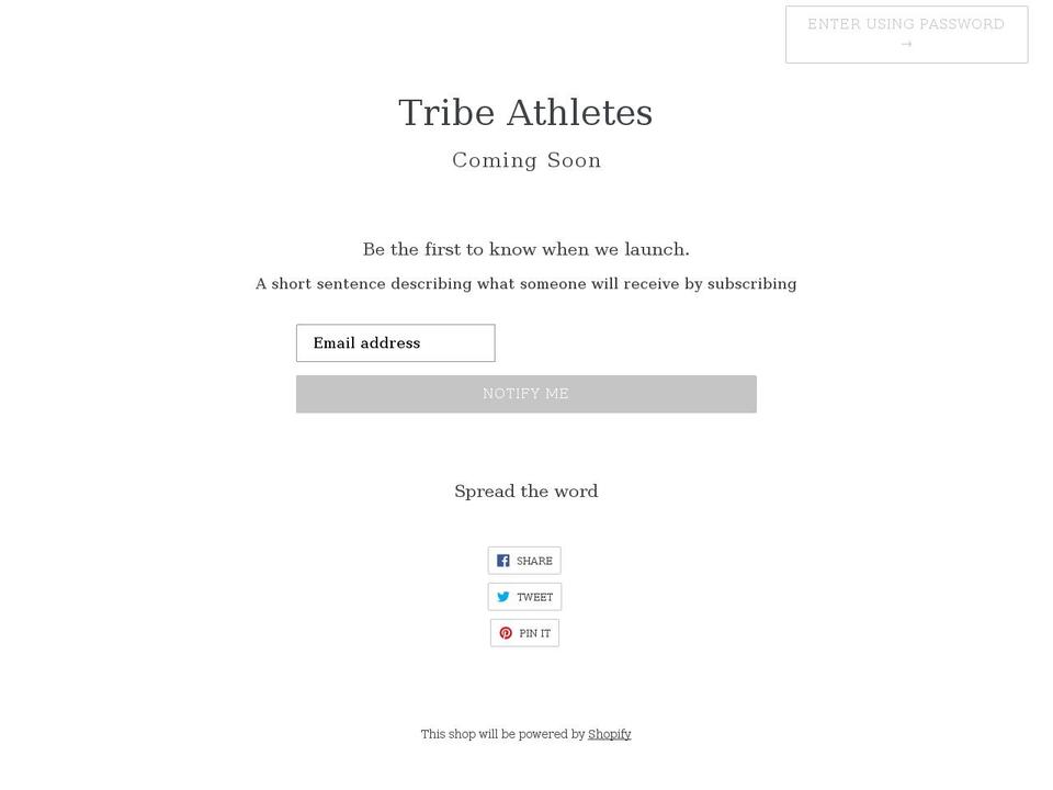 tribeathletes.com shopify website screenshot
