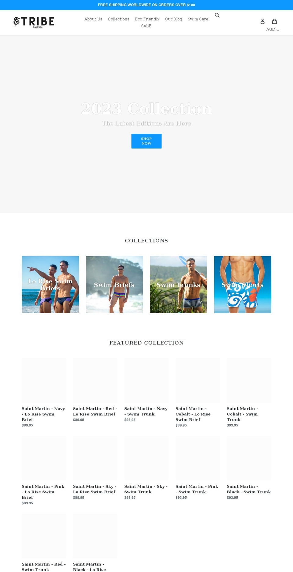 tribeaustralia.com.au shopify website screenshot