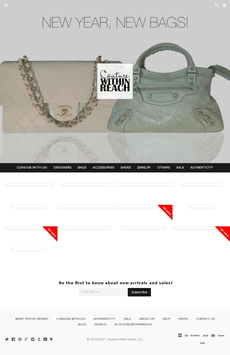 tribecaconsignment.com shopify website screenshot