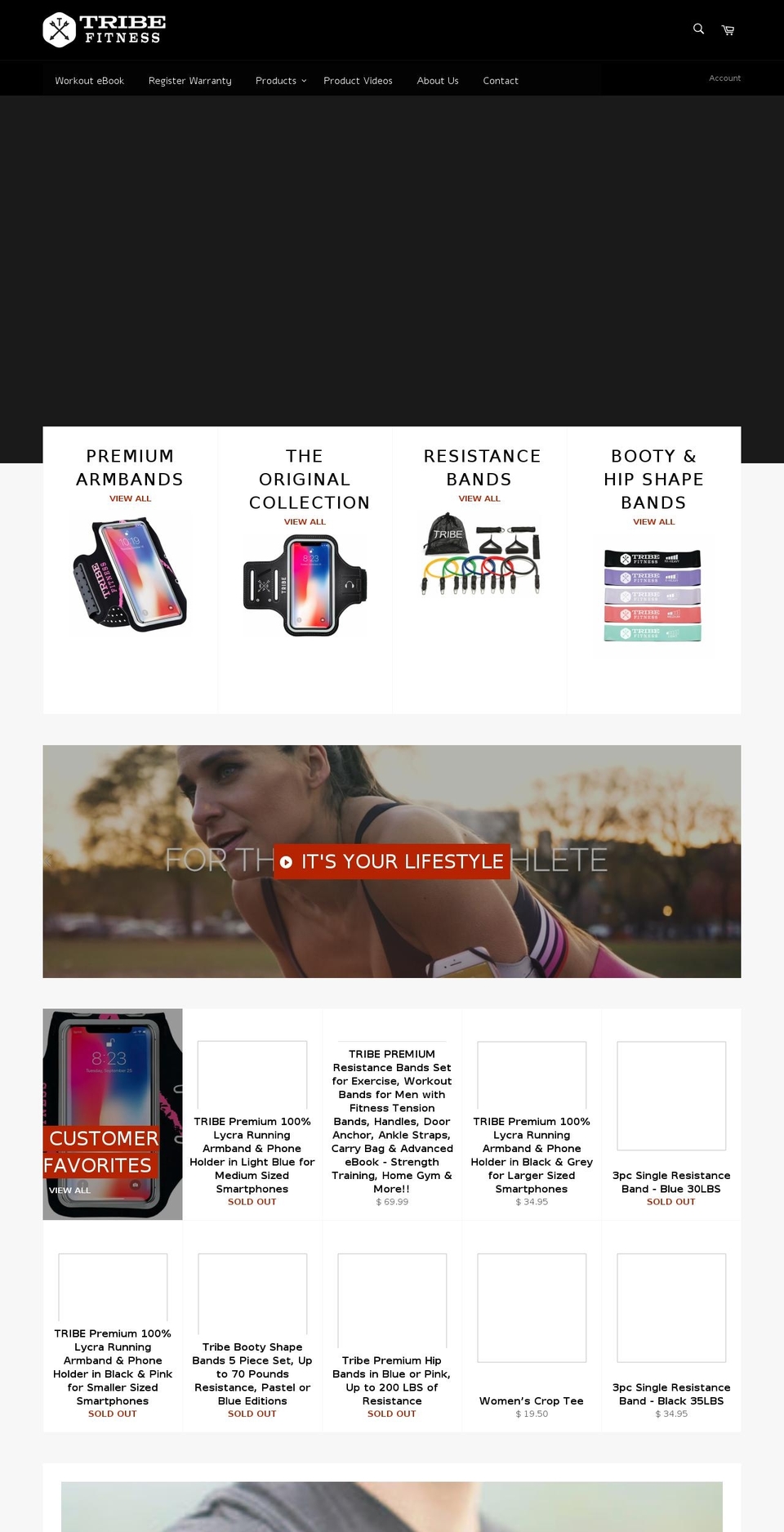 tribefitnessusa.com shopify website screenshot