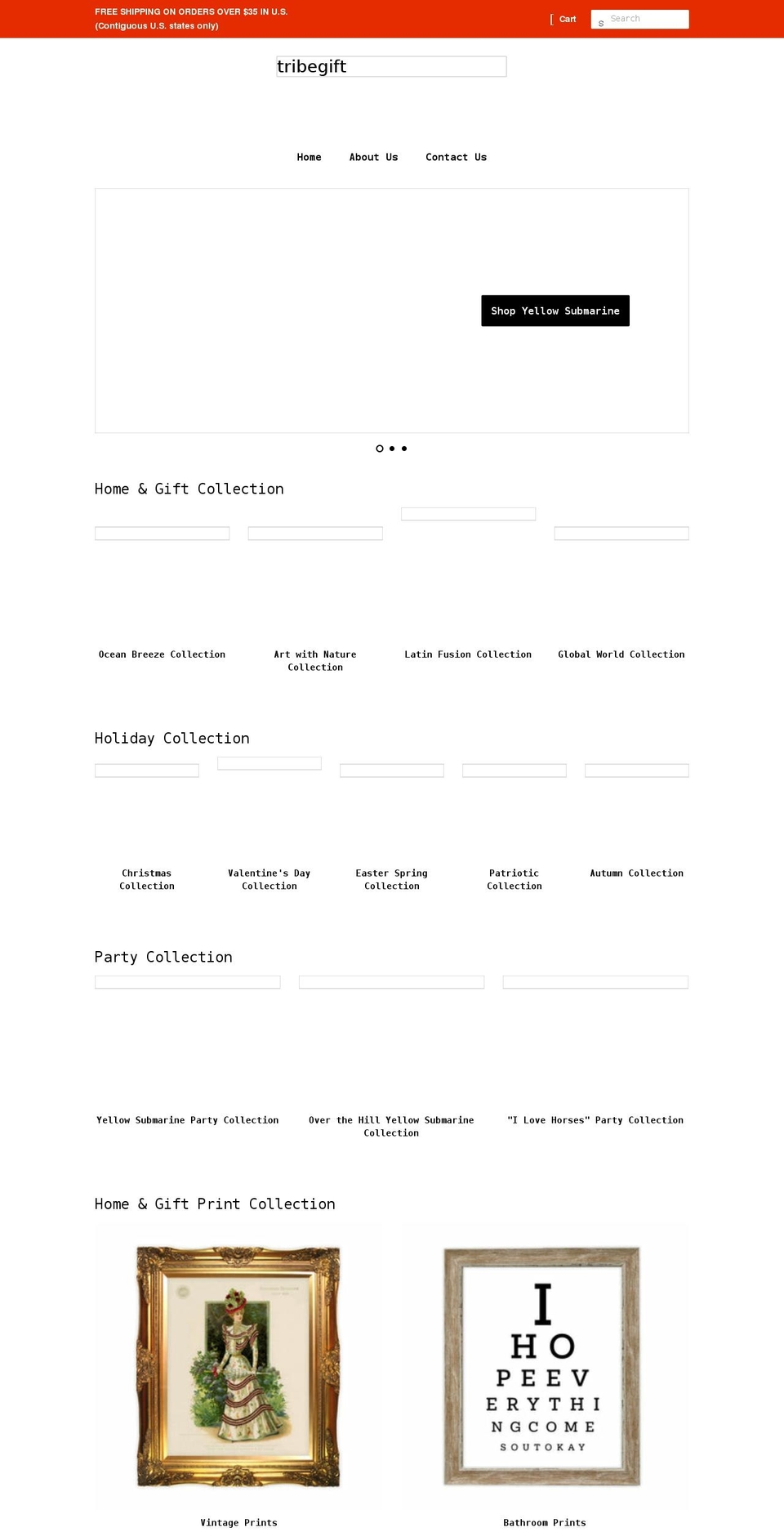 tribegift.com shopify website screenshot