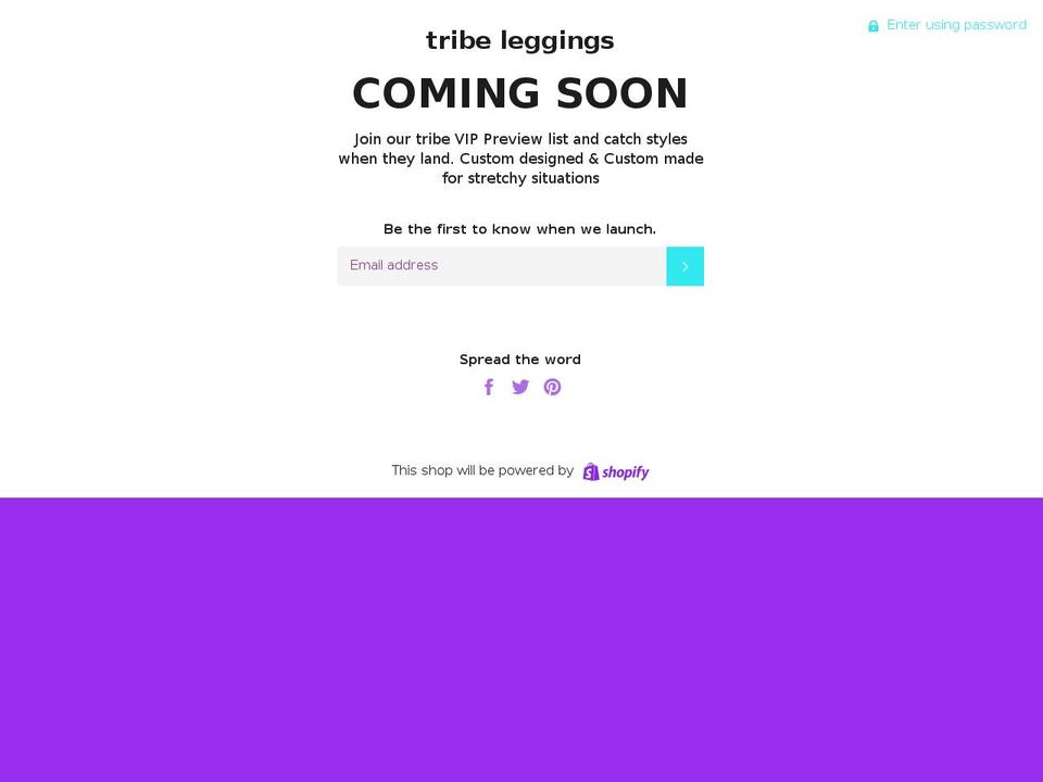 tribeleggings.com — Shopify storefront screenshot