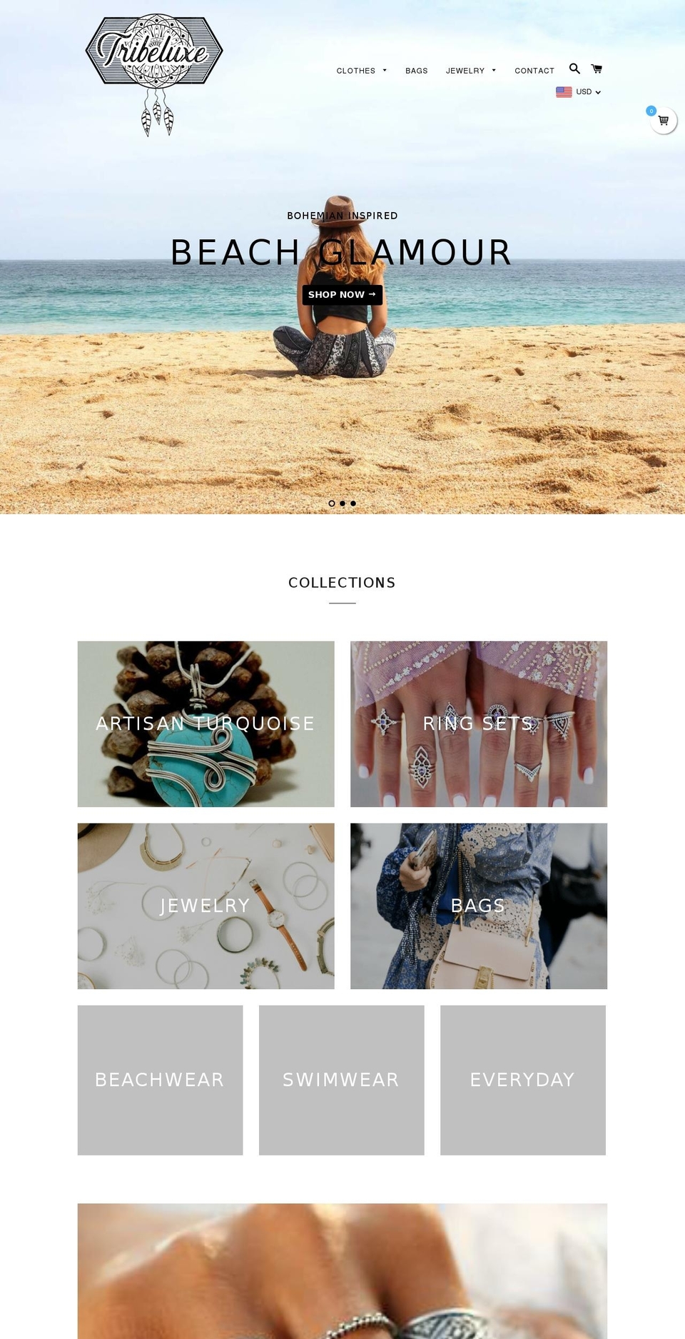 tribeluxe.com — Shopify storefront screenshot