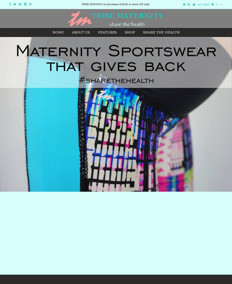 tribematernity.com — Shopify storefront screenshot