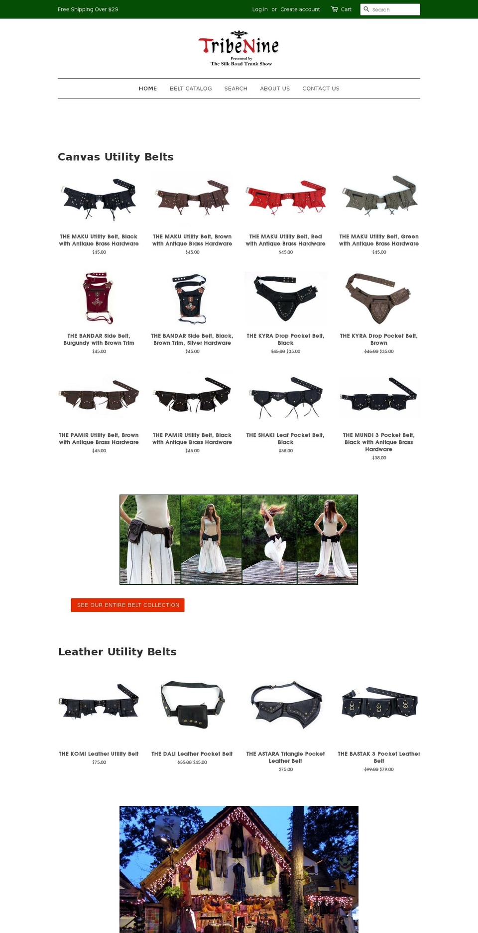 tribenine.com — Shopify storefront screenshot
